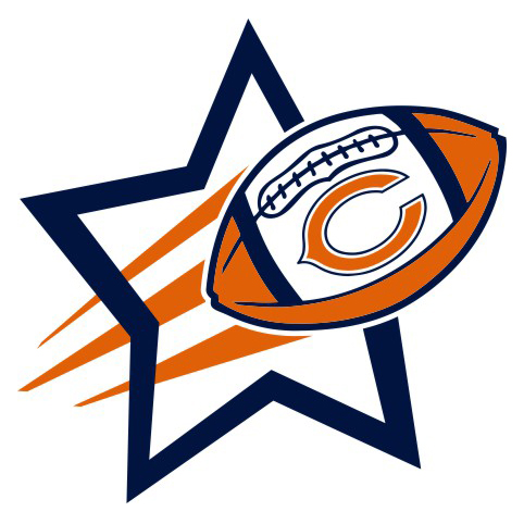 Chicago Bears Football Goal Star logo iron on paper